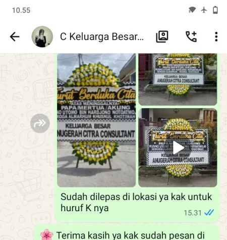 Pengiriman Papan Bunga Duka Cimone Jaya
